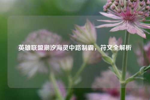 英雄联盟潮汐海灵中路制霸,符文全解析