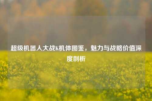 超级机器人大战K机体图鉴,魅力与战略价值深度剖析
