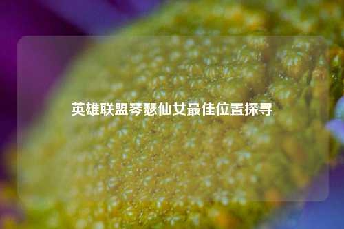 英雄联盟琴瑟仙女最佳位置探寻