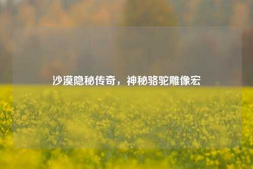沙漠隐秘传奇,神秘骆驼雕像宏