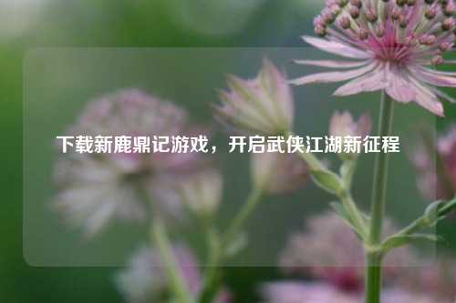 下载新鹿鼎记游戏,开启武侠江湖新征程