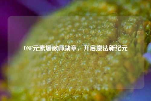 DNF元素爆破师勋章,开启魔法新纪元