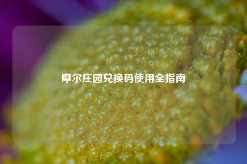 摩尔庄园兑换码使用全指南