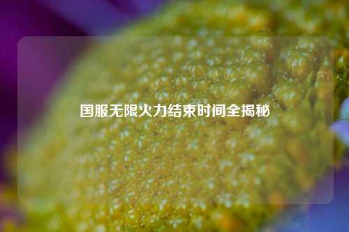 国服无限火力结束时间全揭秘