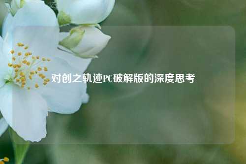 对创之轨迹PC破解版的深度思考